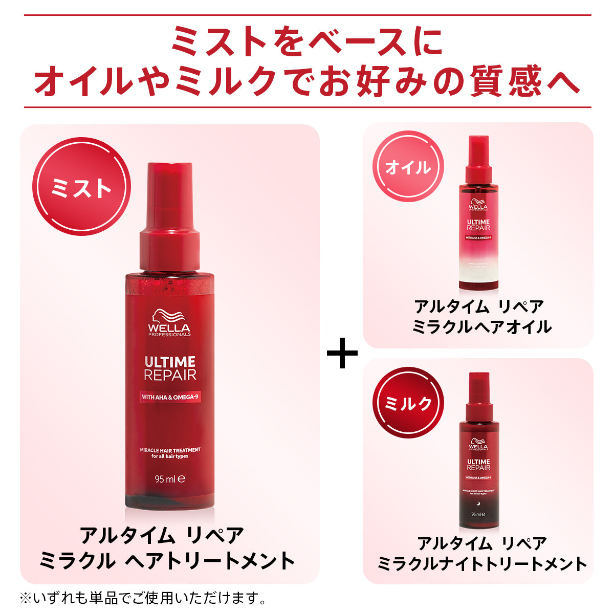 WELLA ウェラ アルタイム リペア ミラクル ナイト トリートメント 95ml　ヘアミルク 洗い流さないトリートメント ナイトケア カラーケア ブリーチケア 補修