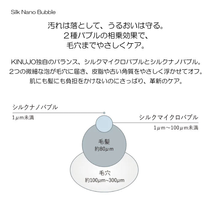 KINUJO Silk Rich Shower キヌージョ リッチ シャワー シルバー/ブラック　マイクロバブル ナノバブル