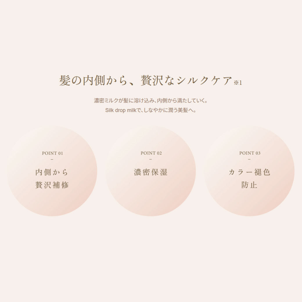 KINUJO Silk drop milk 116g シルクドロップミルク　ヘアミルク 補修 保湿
